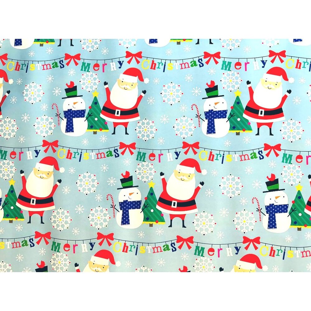 Hallmark Christmas Wrapping Paper Santa Snowflakes Snowman 90 sq ft Jumbo Roll
